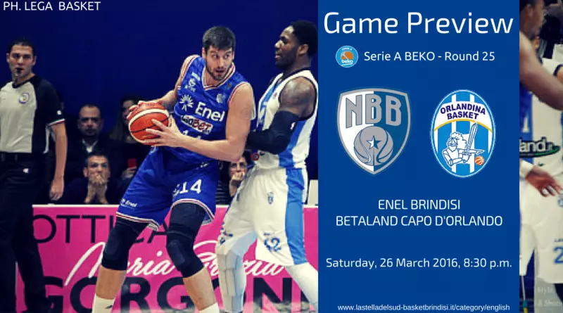 Game Preview: Enel Brindisi-Betaland Capo D’Orlando